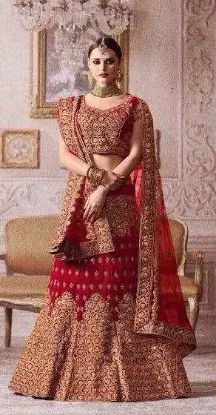 Picture of party wear lehenga for girl,velvet lehenga online india