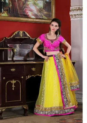 Picture of party wear lehenga on rent in noida,velvet lehenga onli