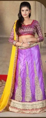 Picture of party wear lehenga pics,velvet blouse with lehengachani