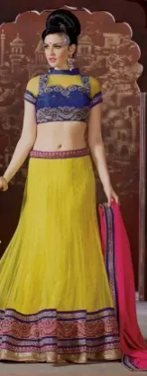 Picture of party wear lehenga with costchaniya choli,choli,lehenga