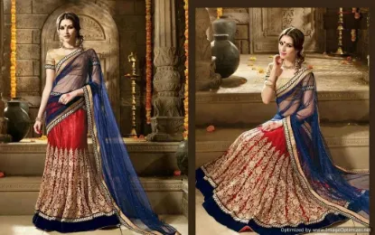 Picture of party wear lehenga with crop topchaniya choli,choli,leh