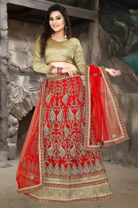 Picture of party wear wedding sari bridal lehenga indian choli bo,