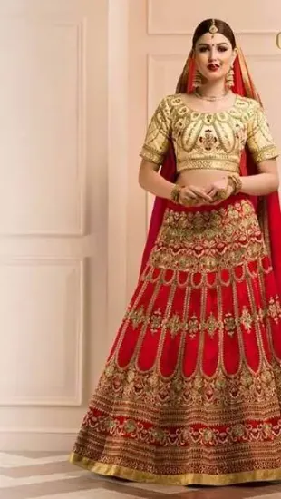 Picture of partywear wedding traditional choli lehenga designer b,