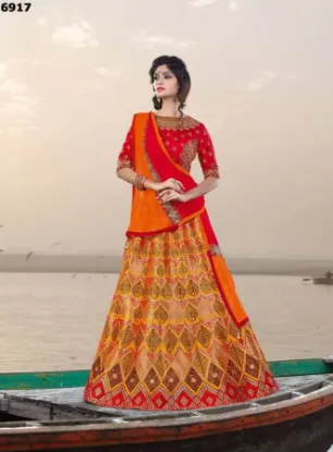 Picture of partywear wedding traditional lehenga choli bollywood ,