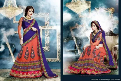 Picture of pinkblue lehenga choli,yellow lehenga choli,choli,lehen