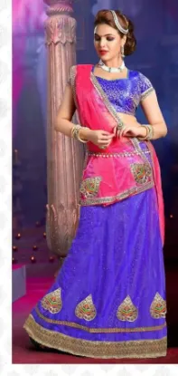 Picture of raw silk jacket lehengachaniya choli,choli,lehenga,bell