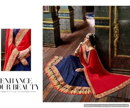 Picture of red bridal lehenga choli,lehenga choli modest maxi gown