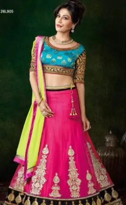 Picture of red colour indian bollywood wedding partywear designer 