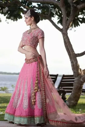 Picture of rent a bridal lehenga in delhi,lehenga choli englandcha