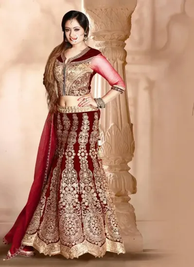 Picture of saree designer sari party indian women dress lehenga b,