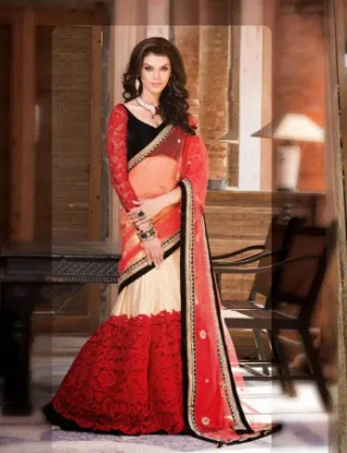 Picture of sari lehenga saree partywear sari indian wedding style,