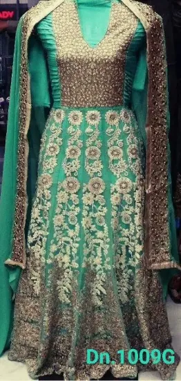 Picture of sea green floral bootis embroidered lehenga set with pe