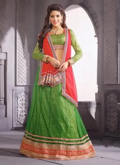 Picture of semi stitched lehenga choli designer bollywood designe,