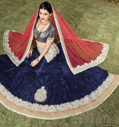 Picture of silk lehenga for babychaniya choli,choli,lehenga,belly 