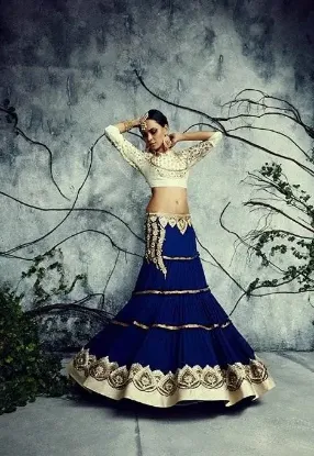 Picture of silk lehenga skirtchaniya choli,choli,lehenga,belly dan