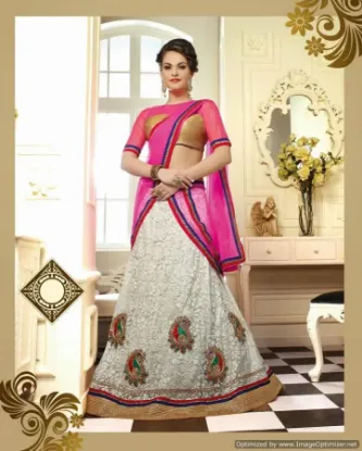 Picture of simple net lehenga online,lehenga zohraachaniya choli,c