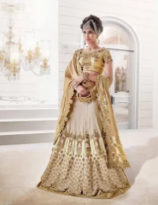 Picture of traditional designer partywear bollywood lehenga choli,