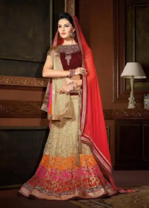 Picture of traditional embroidered women lehenga, choli dupatta s,