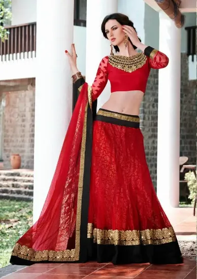 Picture of traditional lehenga sari partywear indian wedding styl,