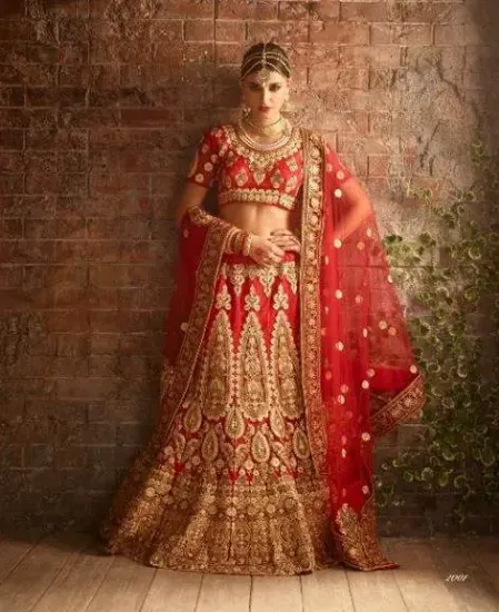 Picture of traditional pakistani bridal anarkali lehenga designer,