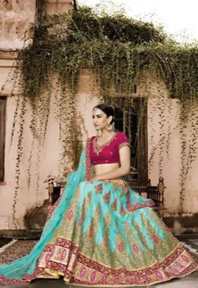 Picture of u bollywood lehenga sari ethnic heavy work bridal saree