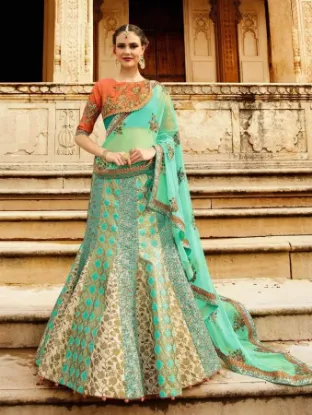 Picture of u choli lehenga ethnic bollywood traditional bridal wo,