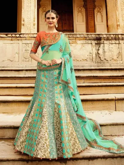 Picture of u choli lehenga ethnic bollywood traditional bridal wo,