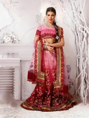 Picture of u picturesque designer heavy lehenga sari party saree ,