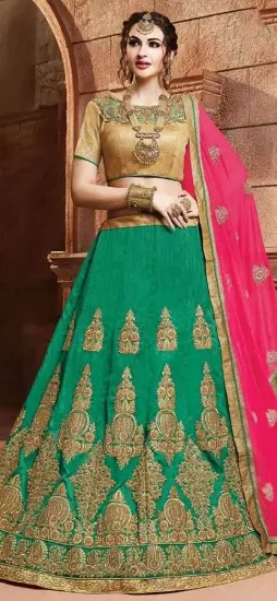 Picture of utsav bollywood lehenga,how to drape a lehenga cholich,