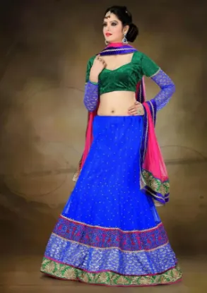 Picture of velvet lehenga 2024,ghagra choli on rentchaniya choli,c