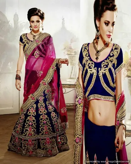 Picture of velvet lehenga designs 2024,ghagra choli elanchaniya ch