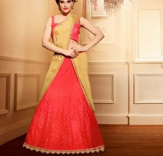 Picture of velvet lehenga fabric,ghagra choli for 13 year oldchan,