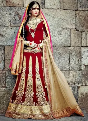 Picture of velvet lehenga online shopping,ghagra choli materialcha