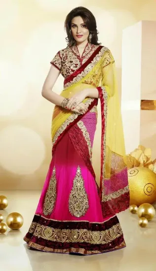 Picture of velvet lehenga set,ghagra choli makeupchaniya choli,cho