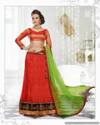 Picture of voonik net lehenga,lehenga 2 in 1chaniya choli,choli,le