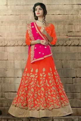 Picture of wedding designer partywear lehenga choli bollywood sty,