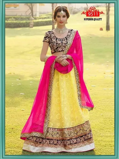 Picture of wedding lehenga choli saree indian designer party wear 