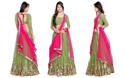 Picture of wedding lehenga party wear dress pakistani women saree,