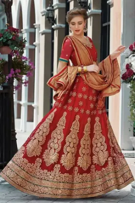 Picture of wedding party designer indian lehenga choli pakistani ,