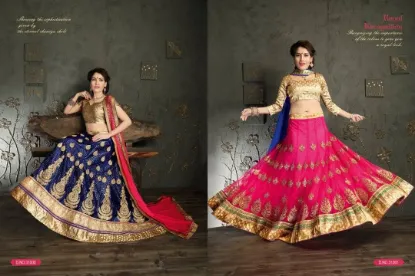 Picture of wedding reception wear lehenga designer indian bollywo,