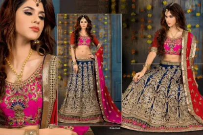 Picture of wedding wear indian bollywood designer lehenga bridal ,