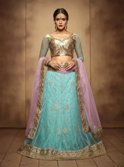 Picture of wedding wear lehenga choli designer indian bollywood l,