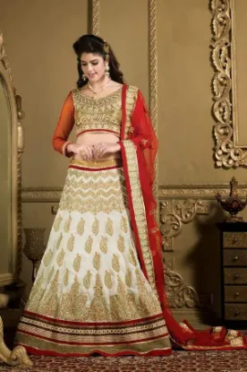 Picture of wedding wear lehenga designer indian latest green bolly