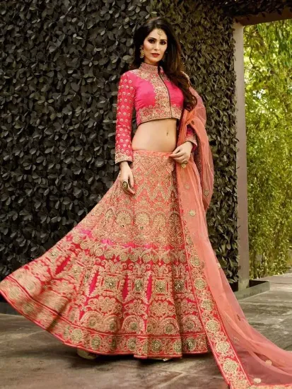 Picture of wedding women girl bollywood design lehenga choli skir,