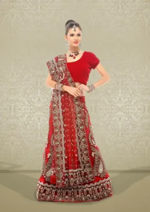 Picture of women designer partywear bollywood choli lehenga india,