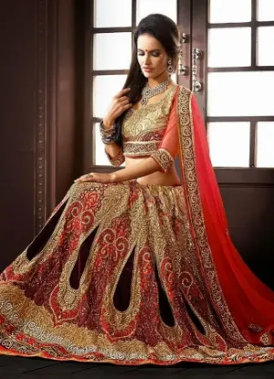 Picture of zardozi bridal lehenga,lehenga choli for 9 years old gi