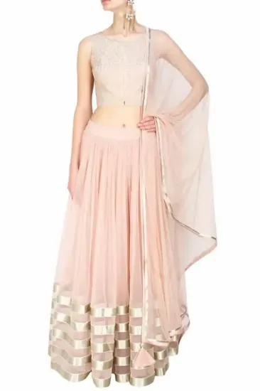 Picture of Charming Blush Pink Tulle A Line Wedding Dresses Cust,Q