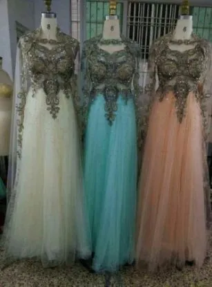 Picture of modest maxi gown modern jalabiya jilbab fancy wedding g