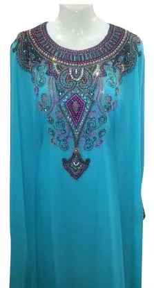 Picture of modest maxi gown georgette caftan jalabiya jilbab weddi