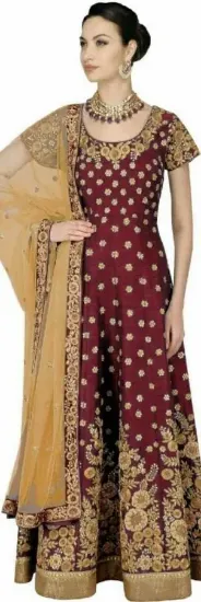 Picture of kite long sleveless sequence evening dress,party wear,q